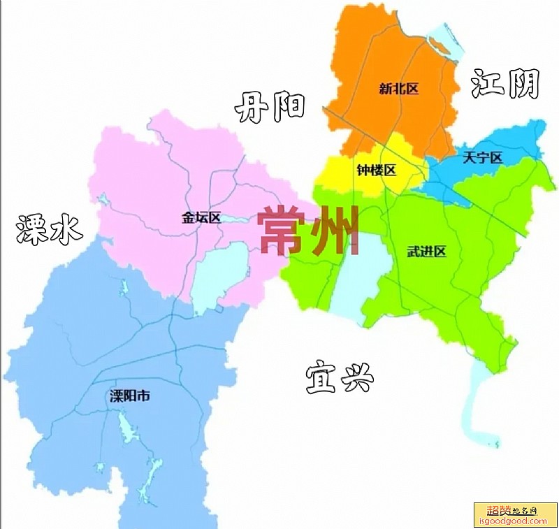 常州市各市区行政区划图