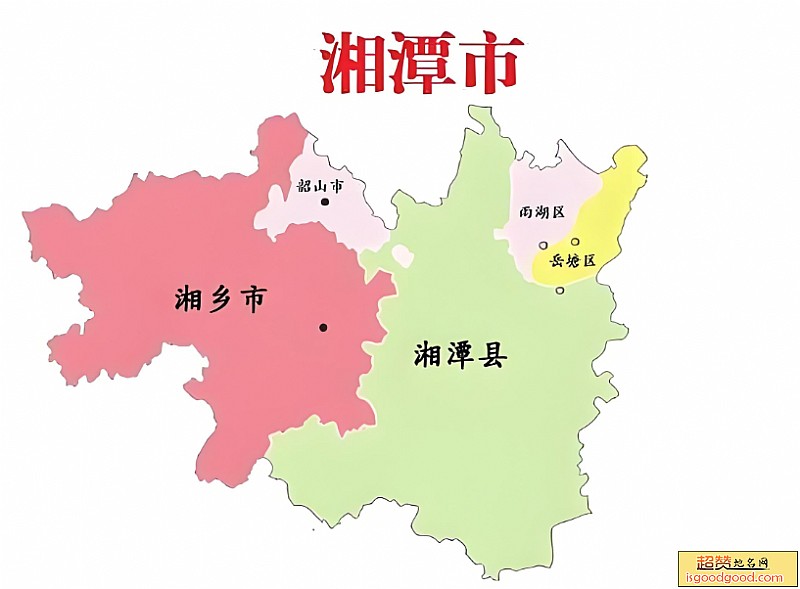 湘潭市各市区行政区划图
