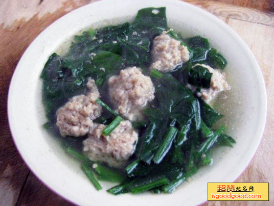 菠菜丸子汤特产照片