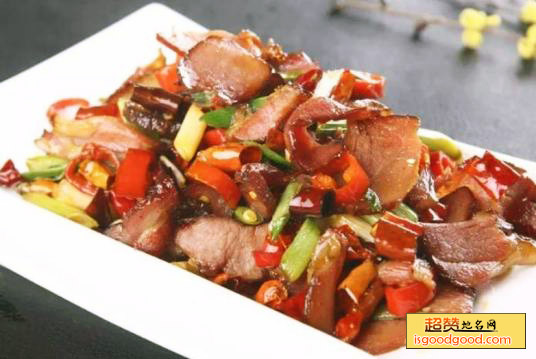 辣子炒薰肉特产照片